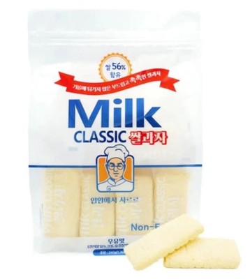 Korean Milk Classic Rice Cracker  Cake 2 PACKS (240G, Milk)