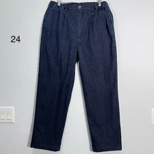 Lined Pinstripe Pants M 32x28 Fleece Interior Zip Pocket Cinch Waist Workwear