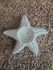Ceramic Starfish Candle Holder White Pearl Iridescent Tea Light Votive Decor