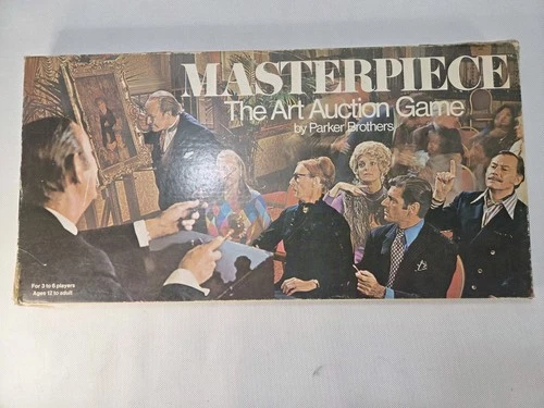 Vintage 1972 Parker Brothers Masterpiece Art Auction French Board Game Complete