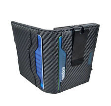 Slim Minimalist Wallet Cash Clip Pop Up Cards RFID Blocker Vertical CARBON FIBER