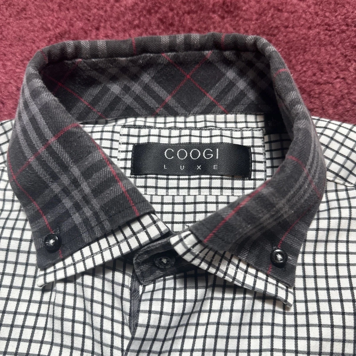 coogi mens dress shirts Silk Shirt in Blues See matching Bucket Hat Vintage Coogi Men's Polo Size