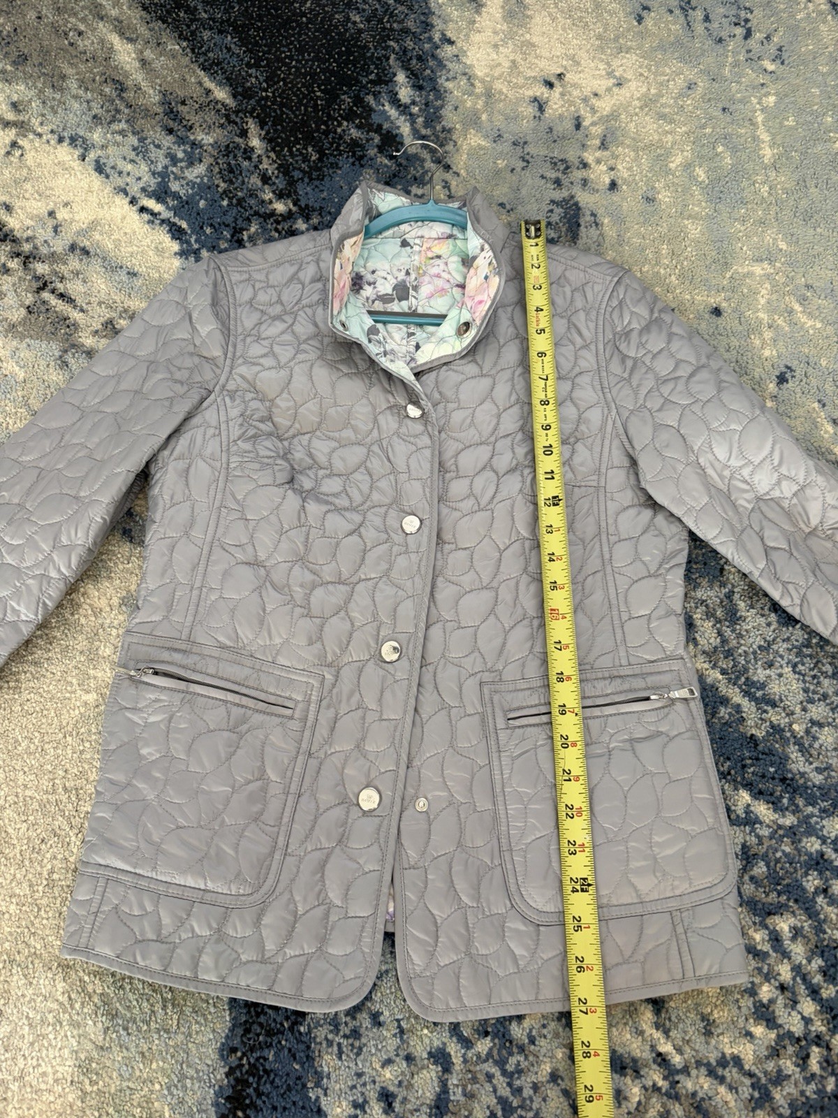 BASLER JACKET REVERSIBLE QUILTED LIGHTWEIGHT Gray… - image 3