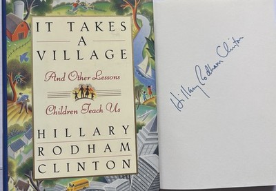 Hillary Rodham Clinton signiert Buch Original Unterschrift Signatur Autogramm