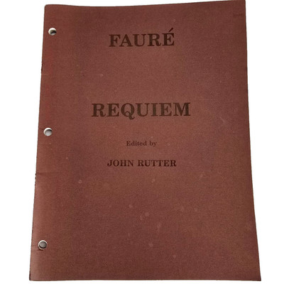Fauré Requiem Op. 48 Music John Rutter 1984 Hinshaw SATB Choir Book Faure
