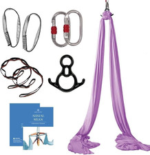 Aerial Silks Starter Kit - Durable 9 Yards of Aerial Yoga Hammock with Hardware