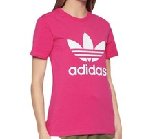 adidas TREFOIL T-SHIRT - REAL MAGENTA - HG3785 - WOMEN RETAIL 30 