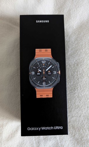 New Galaxy Watch 7 Ultra Titanium Grey 47mm LTE - ORANGE MARINE BAND INCLUDED!!