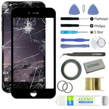iPhone 5 5s Screen Replacement Front Outer Glass Lens Repair Kit Tools ...