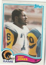 FREE SHIPPING-MINT-1982 Topps Cody Jones Los Angeles Rams #381