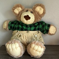 VNTG.1986 FURSKINS XAVIER ROBERTS 23" STUFFED BEAR. W/ BOOTS, CLOTHING