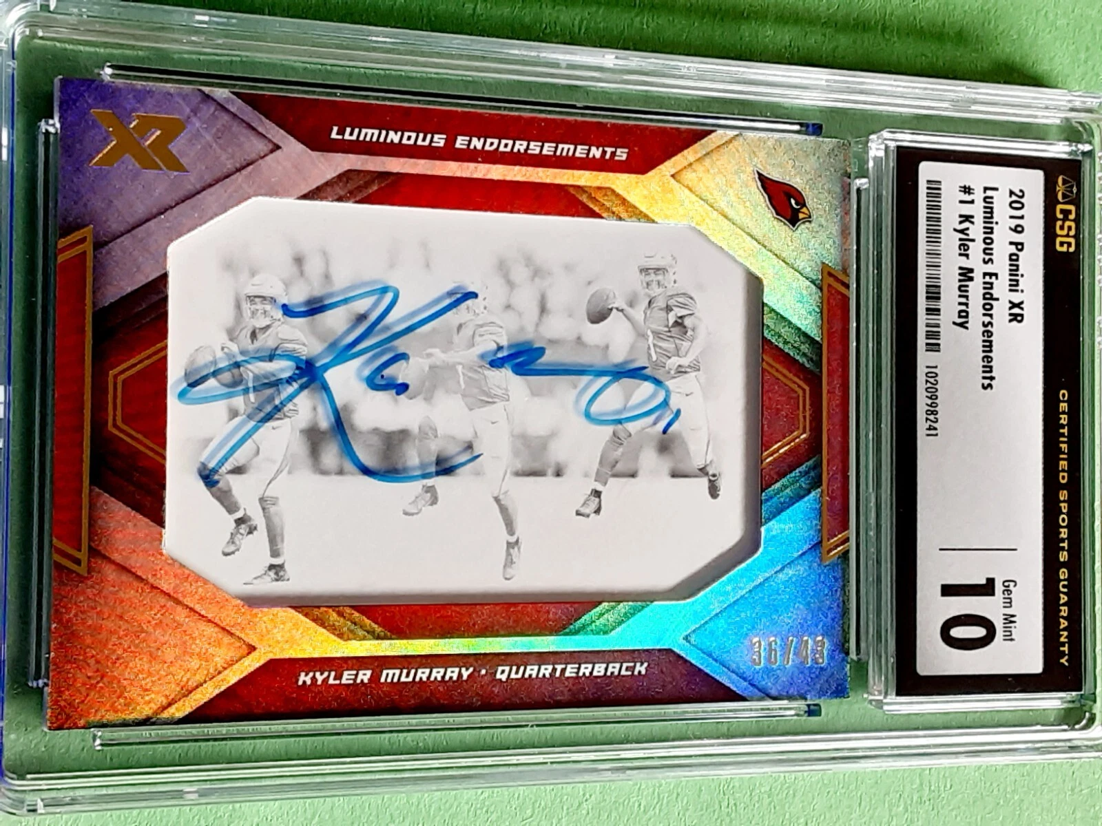 Kyler Murray Panini XR Luminous Endorsements Autographs #LEKM Base