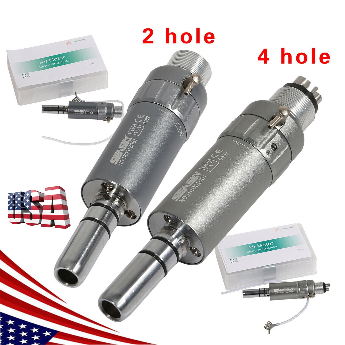 NSK Style Dental Air Motor 2/4 Hole Micromotor E-type Handpiece