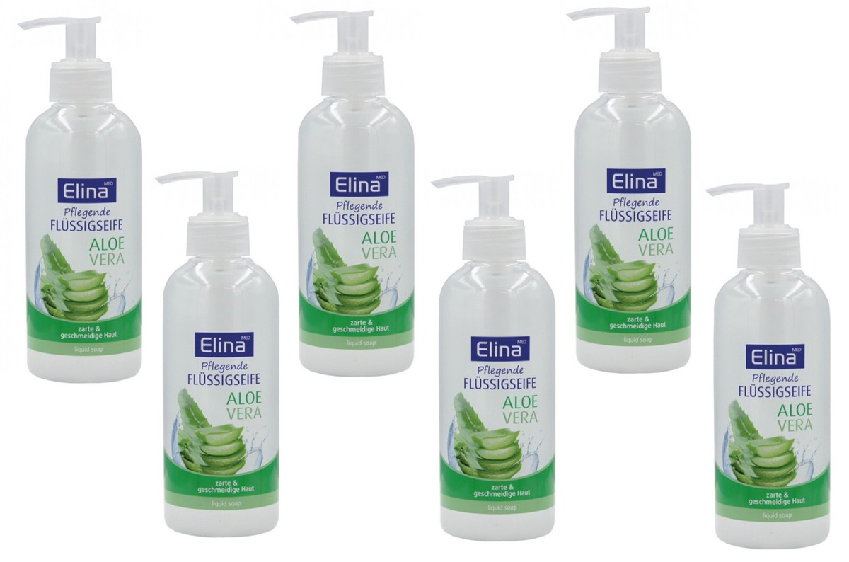 Elina med Pflegende Flssigseife Aloe Vera milde Seife 6x 300 ml im Spender  | eBay.de