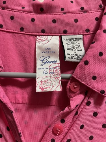 Guess Los Angeles Pink Polka Dot Dress Girls Size 16 - Picture 2 of 3