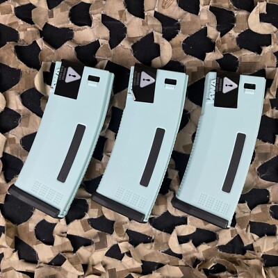 NEW KWA MS120 AEG Mid-Cap 120 Round Magazine - 3-Pack - Ice