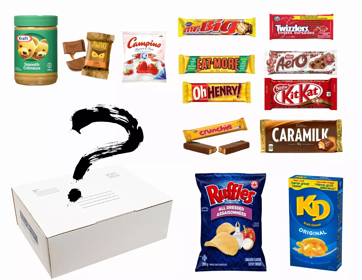 MEDIUM CANADIAN Snack Box FRESH Canadian Chocolate Chips Candies