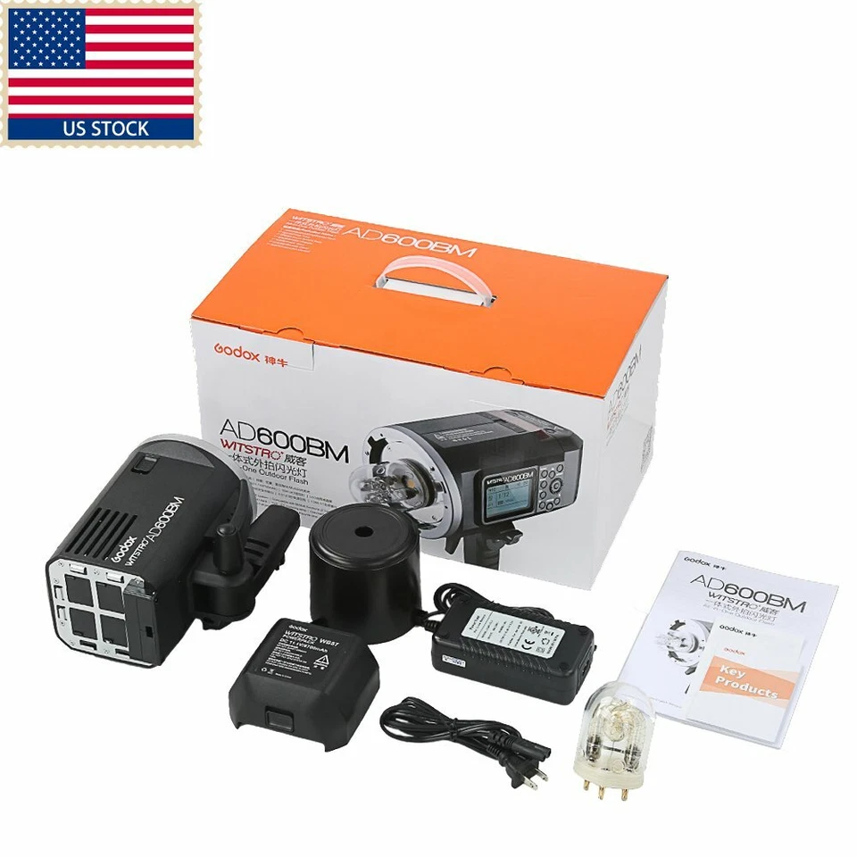 Godox AD600BM 600W HSS 1/8000s 2.4G Studio Flash Light +Grid Softbox F Wedding - Image 2 of 4