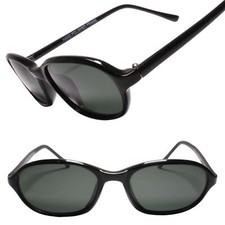 Iconic 90s Aesthetic Rare Collectible Genuine Vintage Black Oval Sunglasses