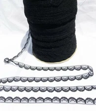 LACE Vintage 1/2" wide Trim 8 yards Black Sewing Doll Clothes Crafts Lot 111