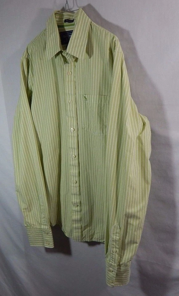 Рубашка на пуговицах мужская Abercrombie and Fitch Muscle Fit зеленая размер БОЛЬШОЙ - Изображение 4 из 4