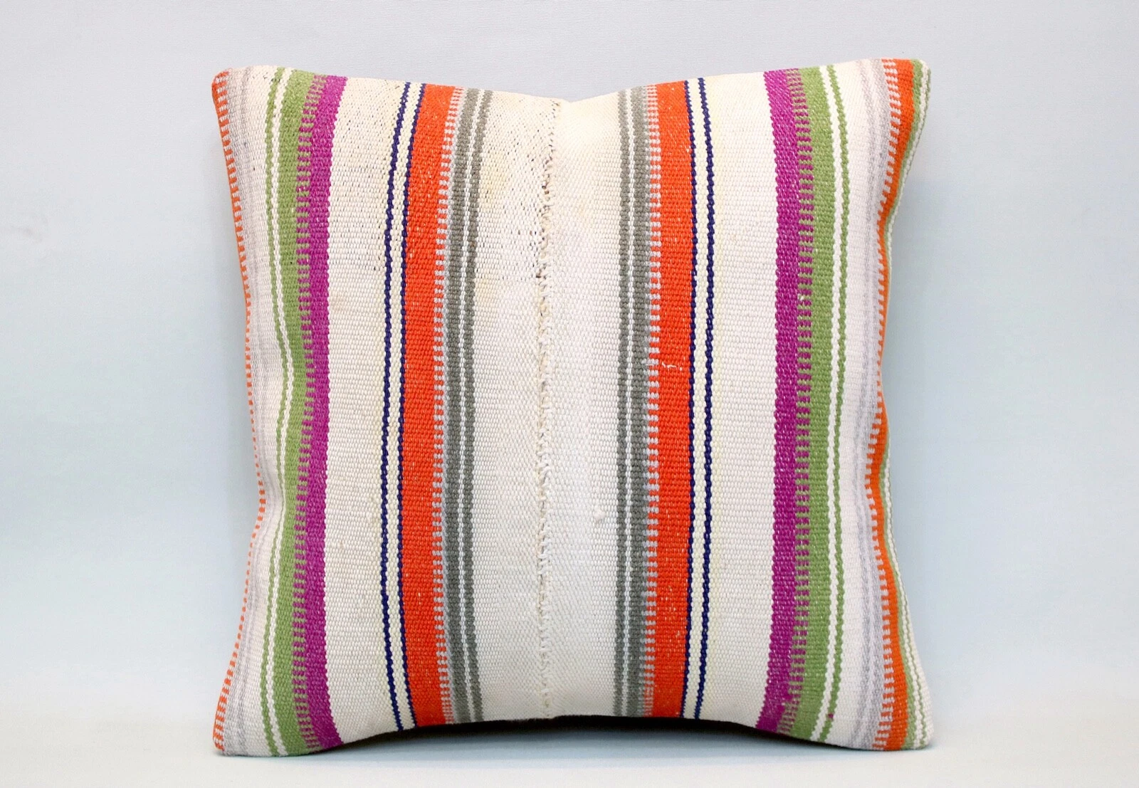 Kilim Pillow Cover, 16x16 in, Vintage Throw Pillow, Decorative Pillow Cushion