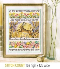 MOONLIGHT HARE  CROSS STITCH  PATTERN ONLY    EQ - RAV