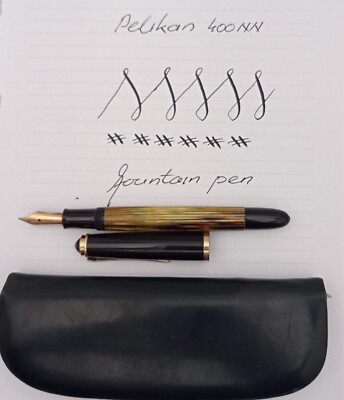 PELIKAN 400NN TORTOISE FOUNTAIN PEN 14K EF FLEX NIB IN