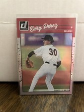 Eury Perez 2023 Donruss Baseball Retro Base Career Stat Line #242  /296