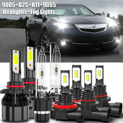 For Acura TL 2009-2014 Front led HID Headlights Hi/Lo DRL Fog Light 8X Bulbs | UK