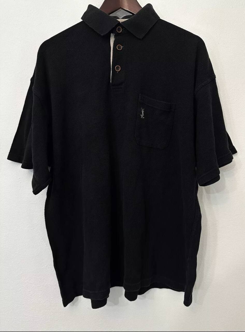 Polo uomo vintage Yves Saint Laurent colore nero anni 90 taglia XL