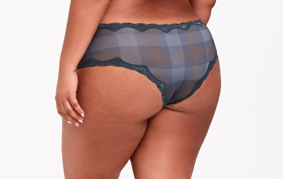 Panty descarado Torrid Outlander tartán a cuadros microfibra y encaje talla 00 10 mediano Foto 3 de 4