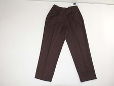 Liz Claiborne Women's Wrinkle Free Dress Pants Size 16 NWT Dark Brown High Rise