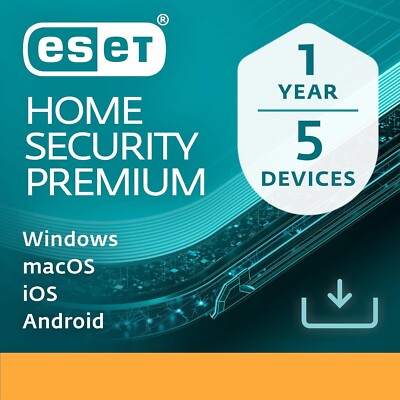 ESET Internet Smart Home Security Premium 2026 5 Device 1 Year Same Day Email