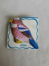 Colorful Tin Bird Lapel Pin Made In Japan Vintage