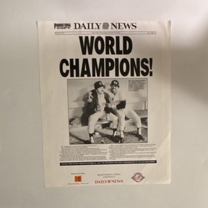 Daily News "WORLD CHAMPIONS!" Special Collector’s Edition Front Page Print
