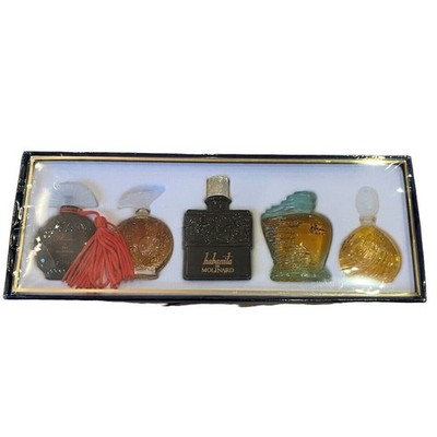 VTG DE LUXE MINIATURES 5 PERFUMES Theosiris Jitrois Creation Molinard Histoire