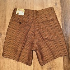 Vtg 60s Wright Shorts Mens 27 MCM Atomic Mod 6" Polyester Rayon Deadstock NOS