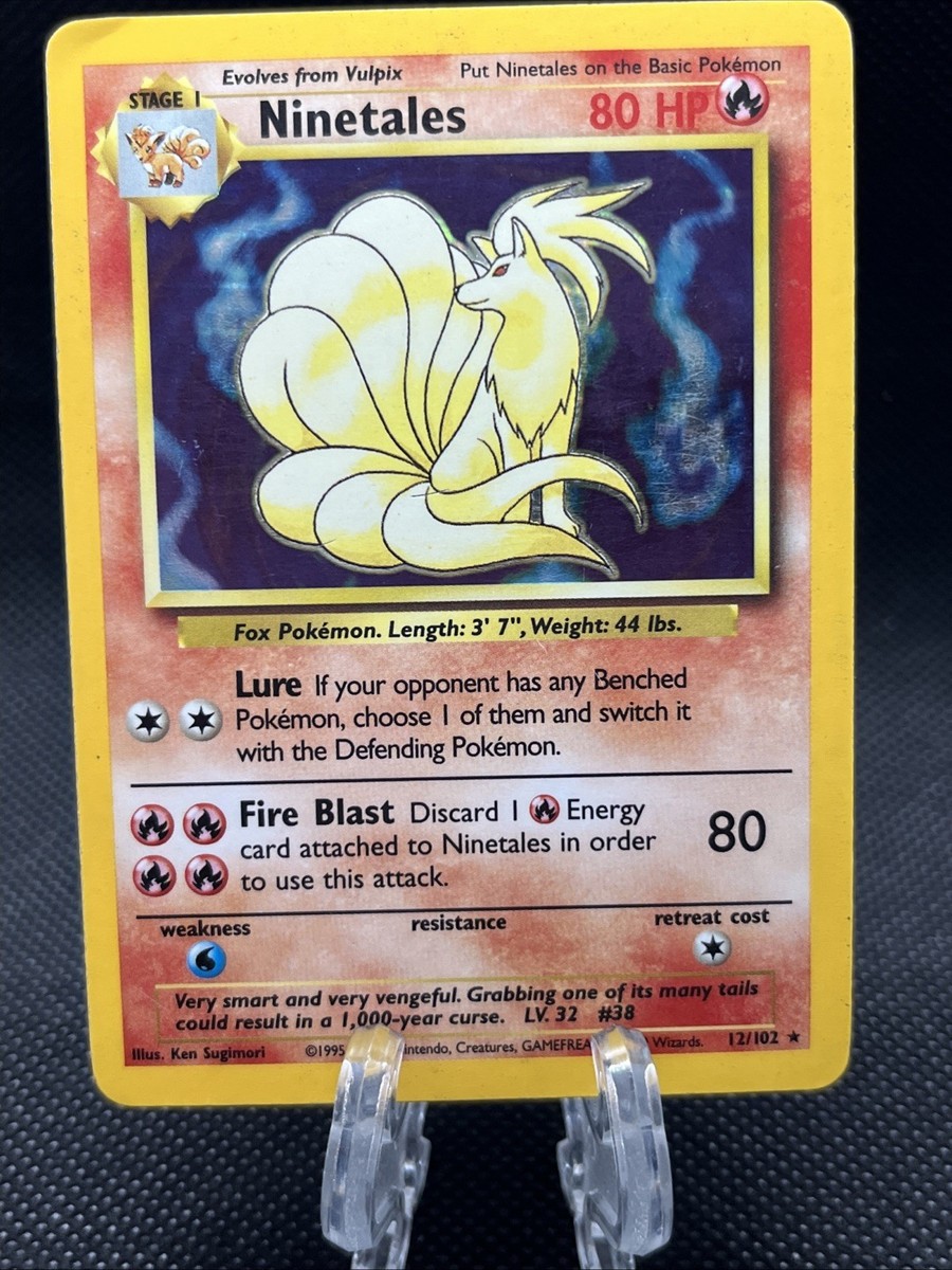ポケモンカード Ninetales 12/102 holo 英語版 Pokémon TCG Ninetales Base Set 12/102 Holo Unlimited Holo Rare | eBay
