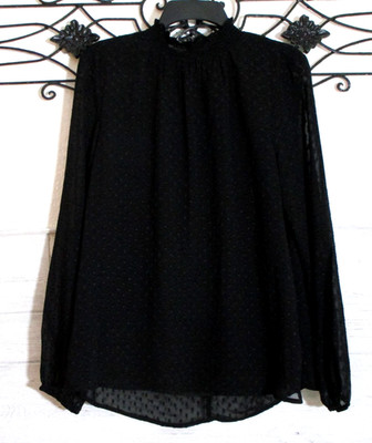 Daniel Rainn Women's Top Size M Long Sleeve Black High Neck