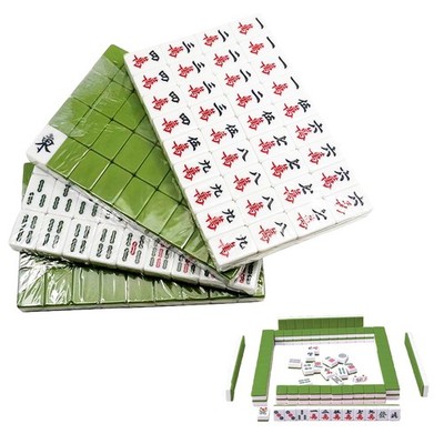 Harborway Mini Chinese Mahjong Set迷你中式麻将 - Complete Tile Small, Green 