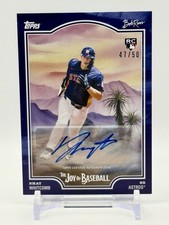 2025 Topps xBob Ross Joy of Baseball Shay Whitcomb #87F Auto Prussian Blue /50