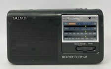 Sony ICF-36 Portable 4 Band Radio Weather/TV/AM FM Battery or AC Tested Works