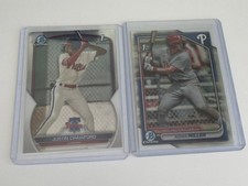 Justin Crawford Aiden Miller Bowman Chrome 1st LOT Phillies Rookies
