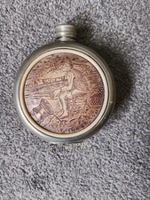 vintage pewter hip flask