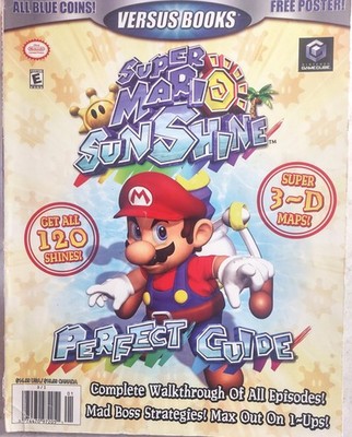 GAMECUBE : SUPER MARIO SUNSHINE !!  Perfect Game Guide Versus Books + GAME ! CIB