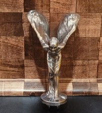 Vintage 70s Spirit Of Ecstasy Rolls Royce Hood Ornament Flying Lady Mascot