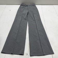 Fashion Nova Dress Pants Womens S Gray Wide Leg Twill Pleated Pockets Stretch