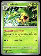 Ludicolo 007/094 Uncommon Phantasmal Flames Pokemon Near Mint