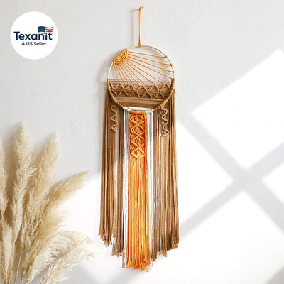Macrame Wall Hanging Tapestry Sunrise Wall Art Boho Hanging Tapestries Large Dre